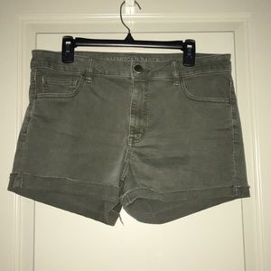 American eagle jean shorts! Army/olive green!!